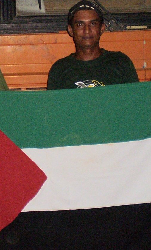 Élcio participando da missão de solidariedade aos camponeses de Rio Pardo (Buritis), em outubro de 2009