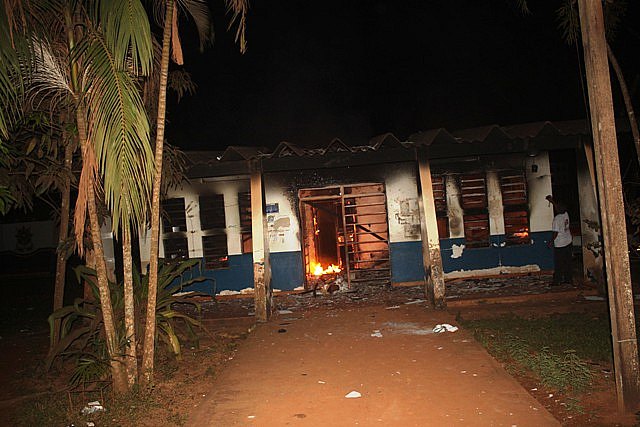 Posto Fiscal queimado em Extrema de Rondônia