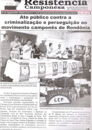 Jornal Resitência Camponesa - edição nº 12